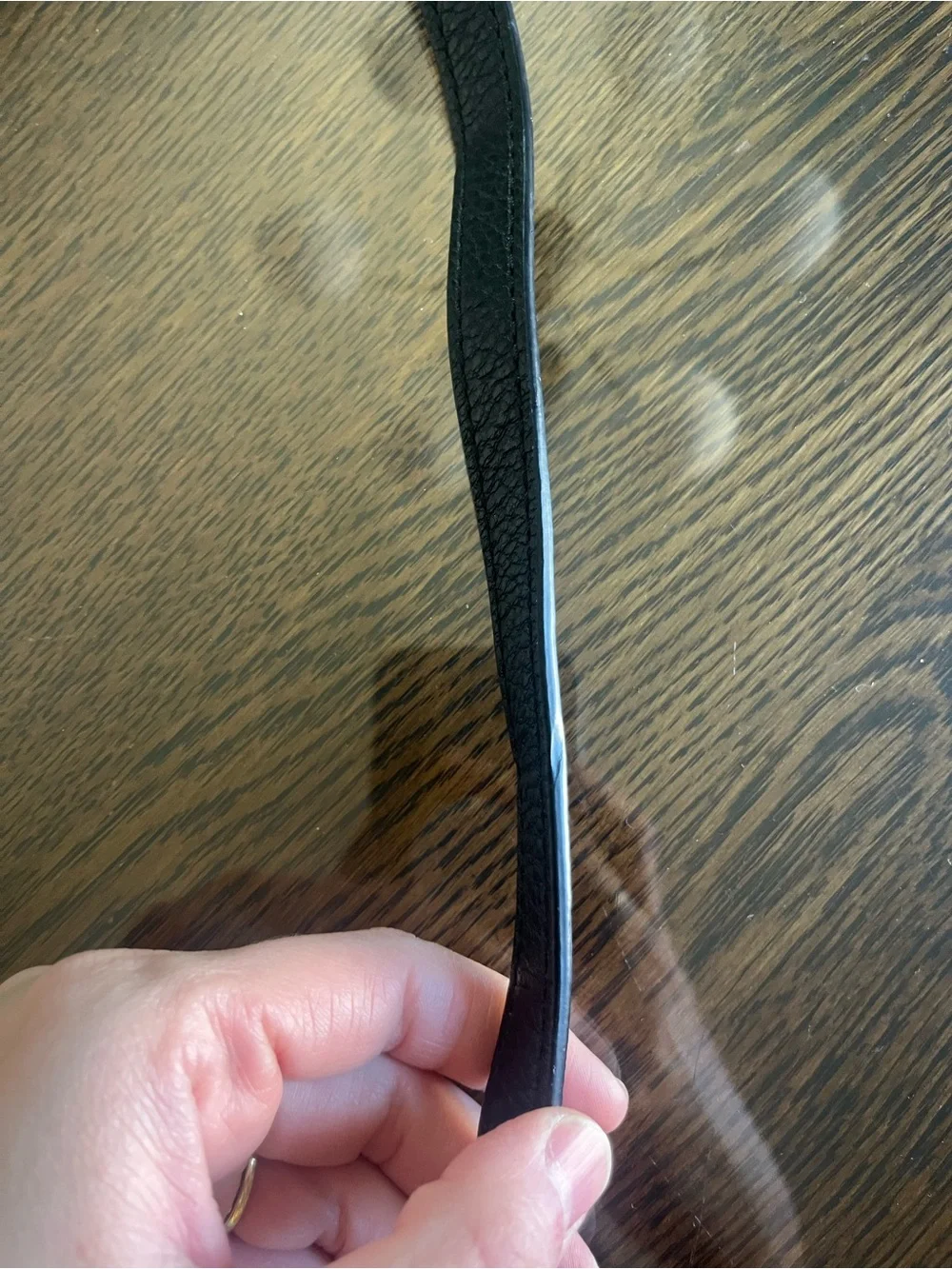 Michael Kors Black Purse Strap with Nickel Hardware